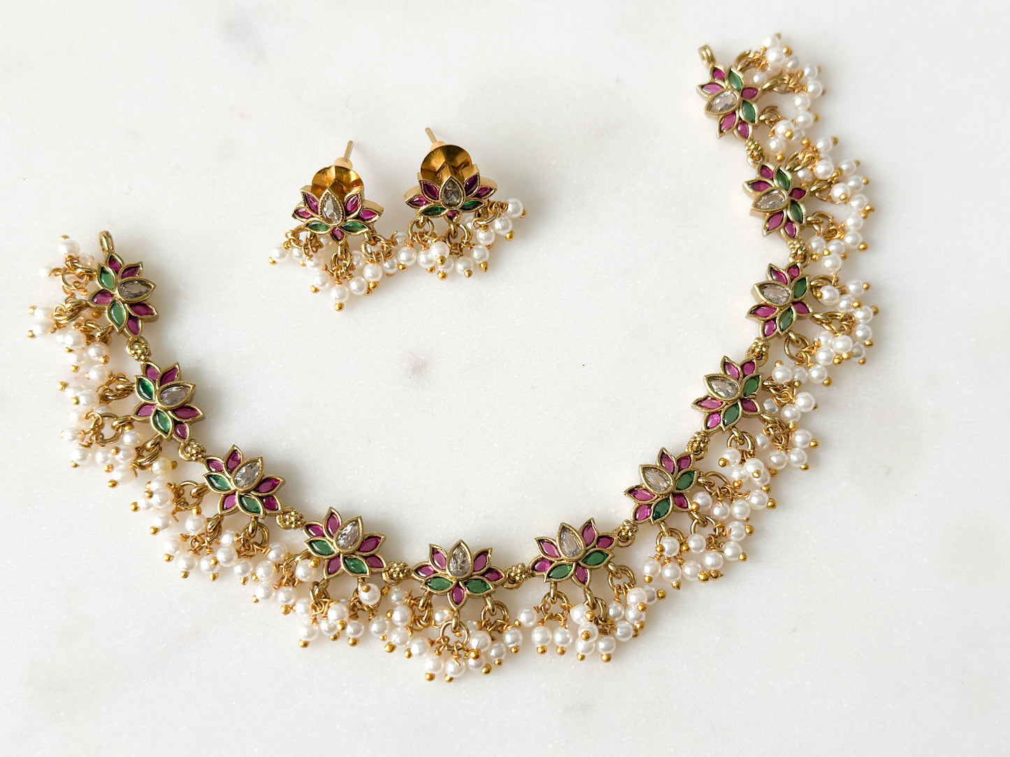 Induja- Lotus Choker Set