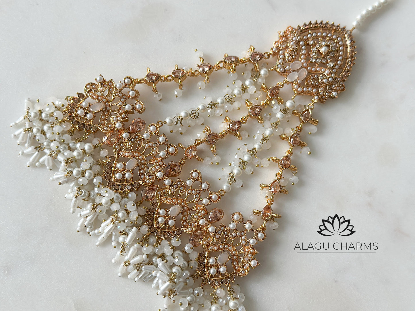 IMANI- Pakistani Style Bridal set (white/ivory)