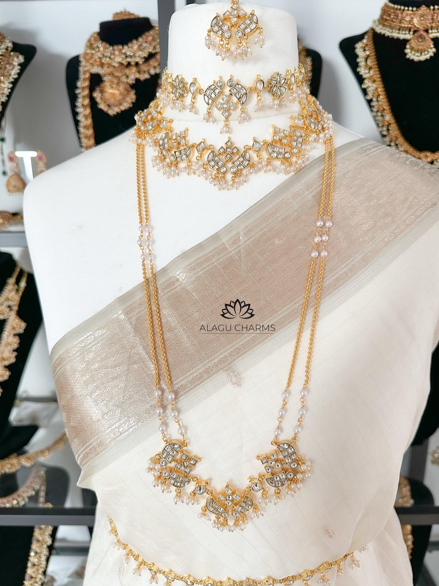 RANI- Vintage Full Bridal Set (White)